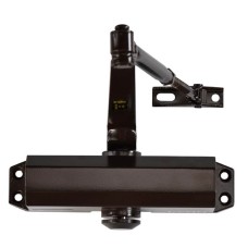 Light/Medium Duty Designer Commercial Door Closer - LYNN Hardware DC5003 (US10B-DARK BRONZE) Surface Mounted, Cast Aluminum - UL 3 Hour Fire Rated, Size 3 for Residential and Light Commercial Doors
