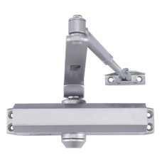 Medium Duty Designer Commercial Door Closer - LYNN Hardware DC6003 (US26D Aluminum) Surface Mounted, Cast Aluminum - UL 3 Hour Fire Rated, Size 3 for Residential and Light Commercial Doors