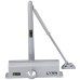 Medium/Heavy Duty Designer Commercial Door Closer - LYNN Hardware DC7016 (US26D Aluminum) Surface Mounted, Grade 1- ADA & UL 3 Hour Fire Rated, Adjustable Size 1-6 for entrances & Aluminum storefronts