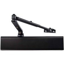 LYNN HARDWARE Heavy Duty Designer Commercial Door Closer - DC8016 (Matte Black)- Surface Mounted, Grade 1, Cast Aluminum, UL 3 Hour Fire Rated and ADA for high Traffic doorways & storefronts