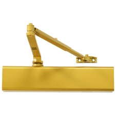 LYNN HARDWARE Heavy Duty Designer Commercial Door Closer - DC8016 (US4 Painted Brass)- Surface Mounted, Grade 1, Cast Aluminum, UL 3 Hour Fire Rated and ADA for high Traffic doorways & storefronts