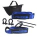 LYNN GEAR - 2PK Tow & Recovery Strap (32,000+ LB Break Strength) & D Ring Shackle Combo Kit | (1) 10' Strap, (1) 30' Strap, (2) Shackles & HD Tote | Vehicle Hauling Offroad for Pickups, ATV & Trucks!